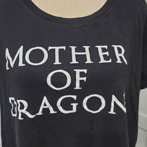Torrid Game of Thrones Mother of Dragons Black Slim Fit Tee - Picture 7 of 7